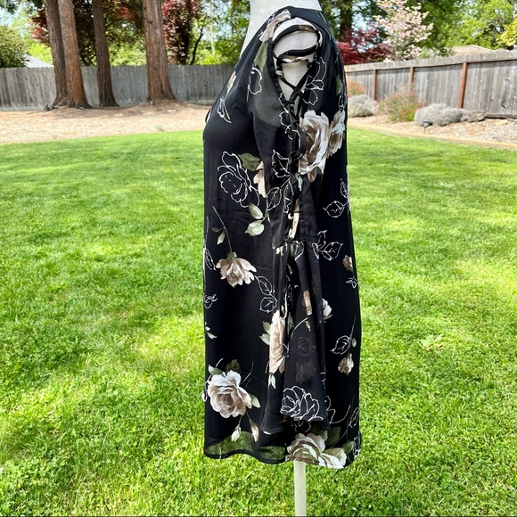 Lulus Allover Rose Dress - Size XS - Picture 9 of 13